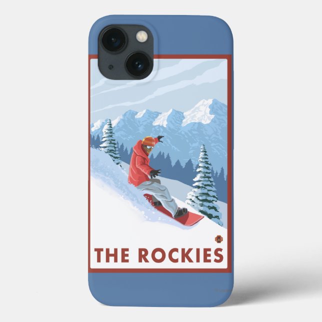 Snowboarder Scene - The Rockies Case-Mate iPhone Case (Back)