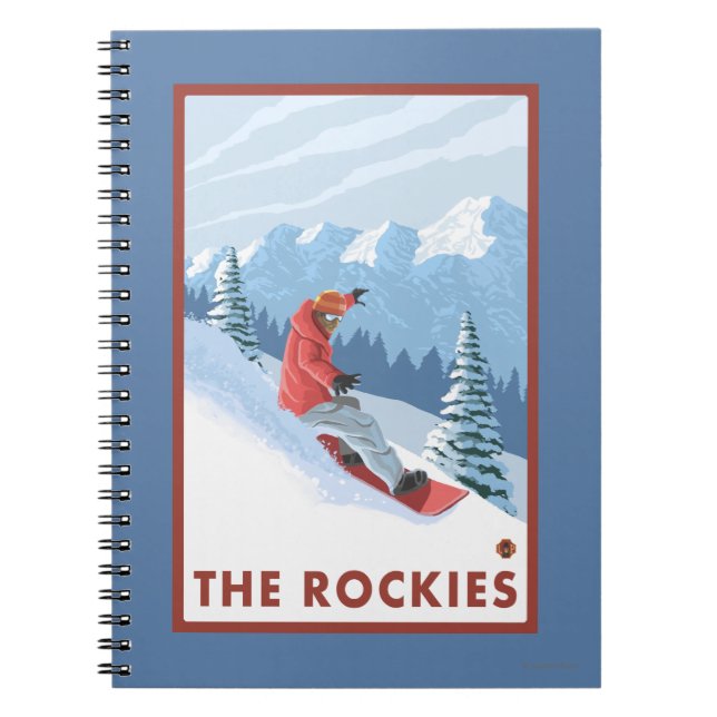Snowboarder Scene - The Rockies Notebook (Front)