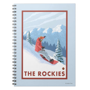 Snowboarder Scene - The Rockies Notebook