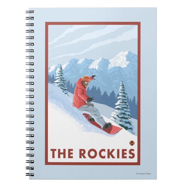 Snowboarder Scene - The Rockies Notebook (Front)