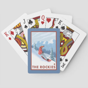Snowboarder Scene - The Rockies Playing Cards