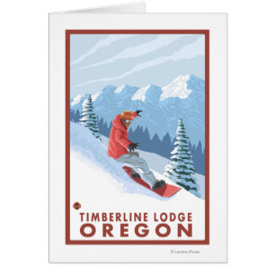 Snowboarder Scene - Timberline Lodge, Oregon