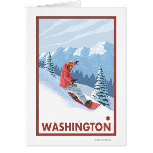 Snowboarder Scene - Washington