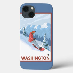 Snowboarder Scene - Washington iPhone 13 Case