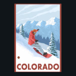 Snowboarder SceneColorado Poster<br><div class="desc">Snowboarder Scene - Colorado - LP Original Poster -   was created in 2008. This image depicts scenes from Colorado.</div>