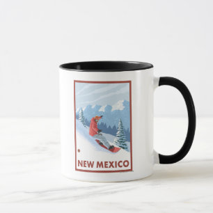 Snowboarder SceneNew Mexico Mug