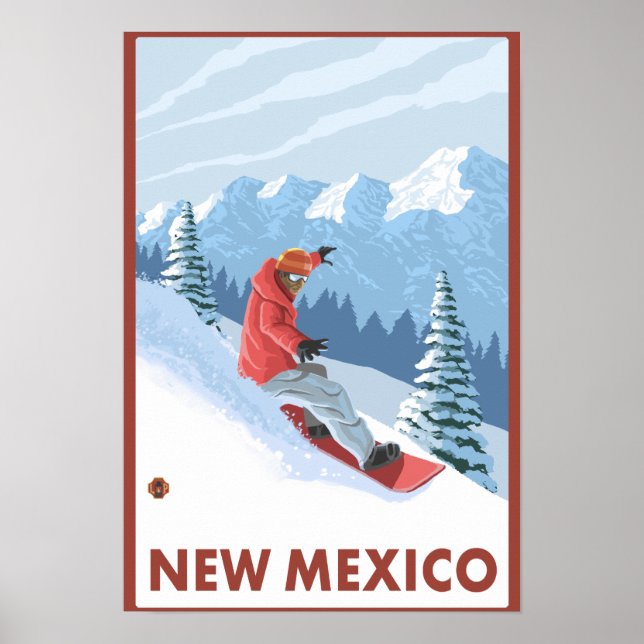 Snowboarder SceneNew Mexico Poster (Front)