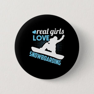 Snowboarder Shirt Men Women Kids Snowboarding Gift 6 Cm Round Badge