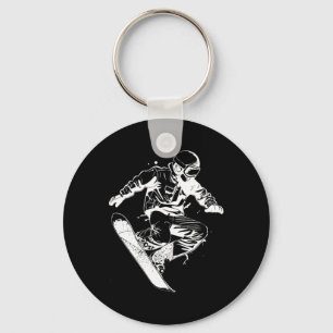 Snowboarder Sketch Alpine Snowboarding  Key Ring