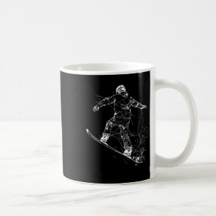 Snowboarder Sketch Snowboarding Slope  Coffee Mug