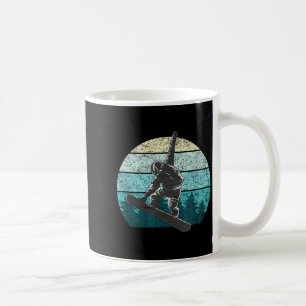 Snowboarder ski vintage sunset mountains loves coffee mug