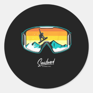 Snowboarder Snow Boarding Snowboarders 1  Classic Round Sticker