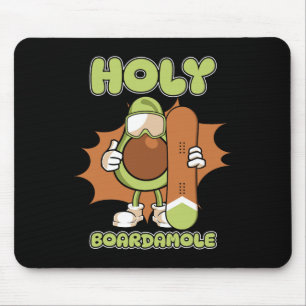 Snowboarder Snowboard - Snowboarding Avocado Holy Mouse Pad