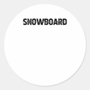 Snowboarder Snowboard Winter Sports - Ekg Heartbea Classic Round Sticker