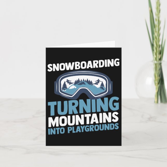 Snowboarder Snowboarding 3  Card (Front)