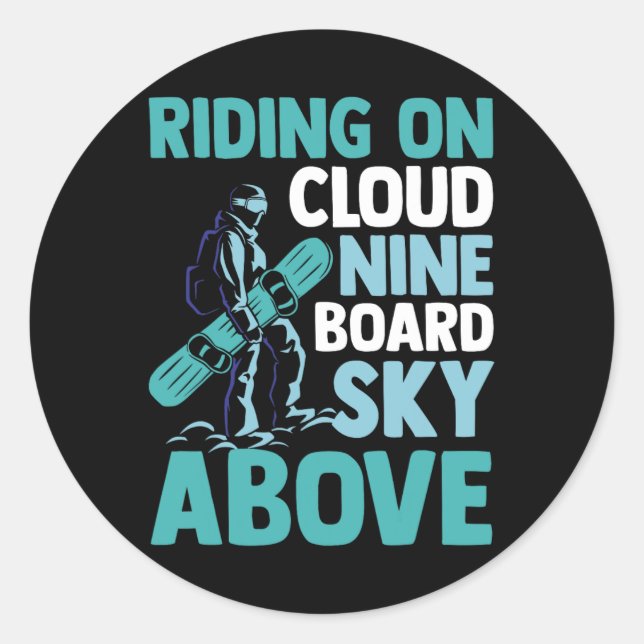 Snowboarder Snowboarding  Classic Round Sticker (Front)