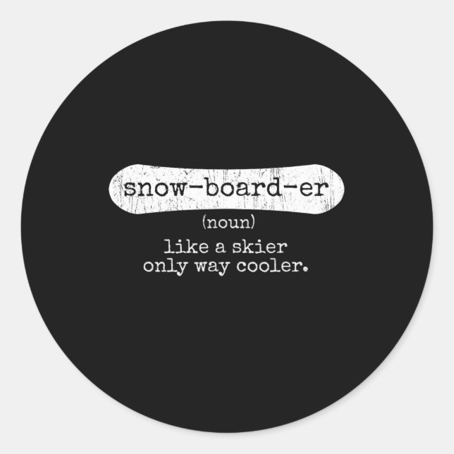 Snowboarder - Snowboarding Enthusiast Snowboard In Classic Round Sticker (Front)