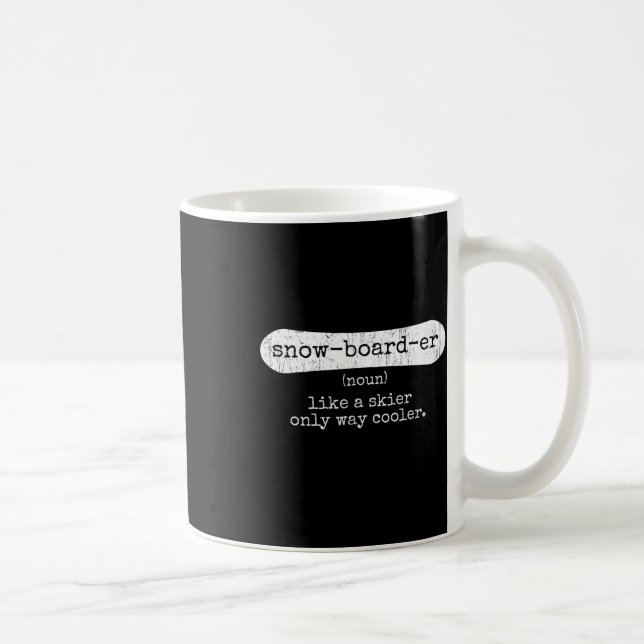 Snowboarder - Snowboarding Enthusiast Snowboard In Coffee Mug (Right)