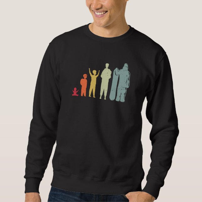 Snowboarder Snowboarding Evolution Snowboard Men B Sweatshirt (Front)