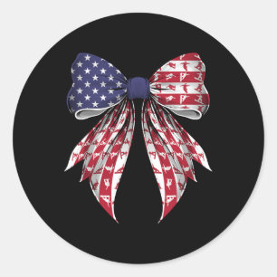 Snowboarder Snowboarding Snowboard 4th Of July Ame Classic Round Sticker