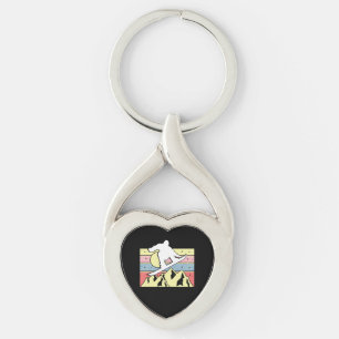 Snowboarder Snowboarding Snowboard Retro Key Ring