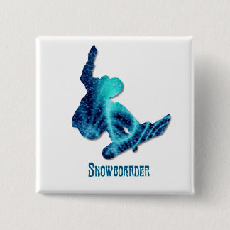 Snowboarder Square Pin