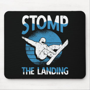 Snowboarder Stomp The Landing Ski Resort Snowboard Mouse Pad