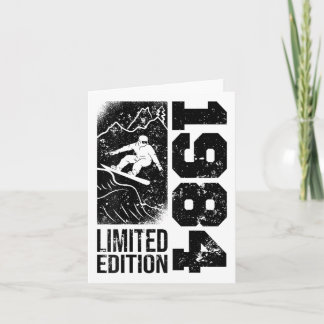 Snowboarder Vintage 1984 Birthday Snowboarding Sno Card