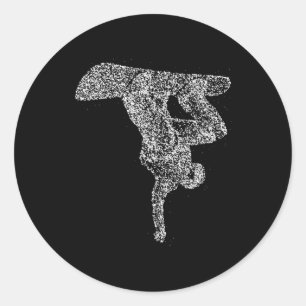 Snowboarder Winter Sport Snow Mountains Snowboardi Classic Round Sticker