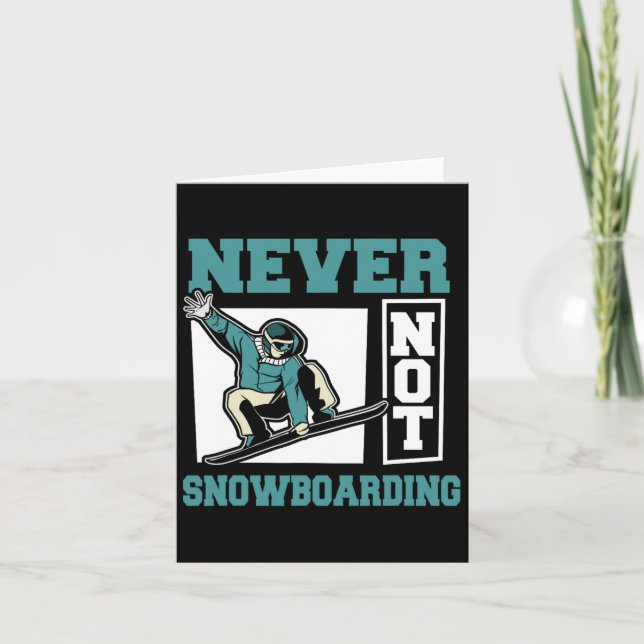 Snowboarder Winter Sports Snowboarding - Snowboard Card (Front)