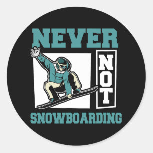 Snowboarder Winter Sports Snowboarding - Snowboard Classic Round Sticker