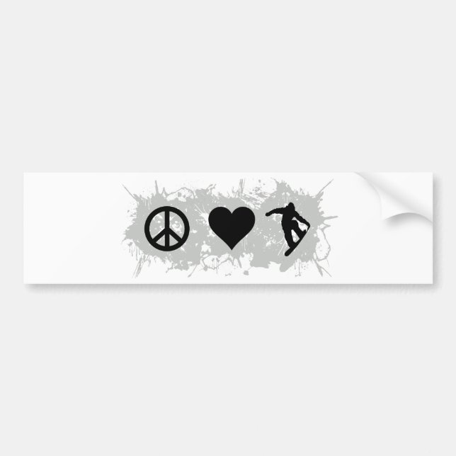 Snowboarding 3 bumper sticker (Front)