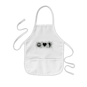 Snowboarding 3 kids apron