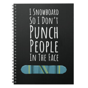 Snowboarding Accessories Gifts Winter Snowboarder  Notebook