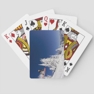 Snowboarding action at Whitefish Mountain Resort Playing Cards