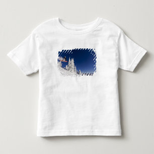 Snowboarding action at Whitefish Mountain Resort Toddler T-Shirt