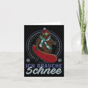 Snowboarding Activity Outdoor Mountain Skiing Recr Card