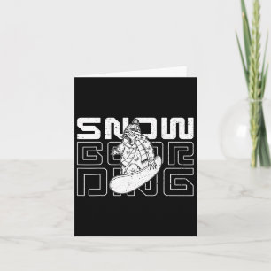 Snowboarding Activity Outdoor Mountain Skiing Recr Card