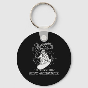 Snowboarding Activity Outdoor Mountain Skiing Recr Key Ring