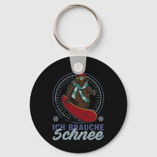 Snowboarding Activity Outdoor Mountain Skiing Recr Key Ring