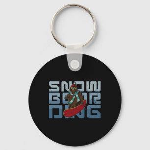 Snowboarding Activity Outdoor Mountain Skiing Recr Key Ring