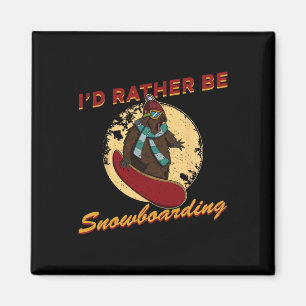 Snowboarding Activity Outdoor Mountain Skiing Recr Magnet