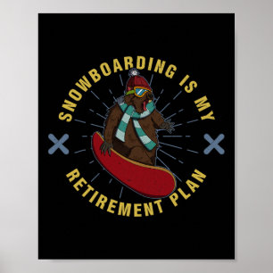 Snowboarding Activity Outdoor Mountain Skiing Recr Poster