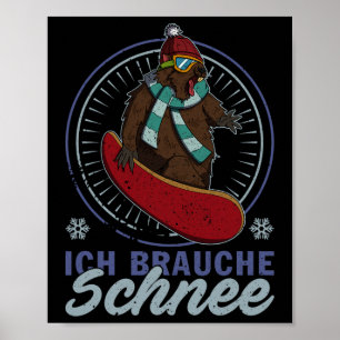 Snowboarding Activity Outdoor Mountain Skiing Recr Poster