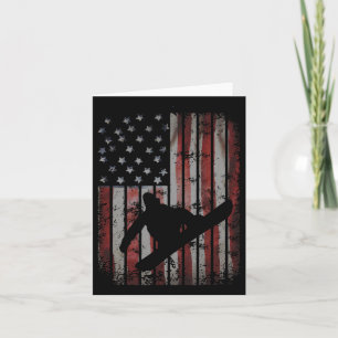 Snowboarding American Flag Gift Snowboarder Snowbo Card