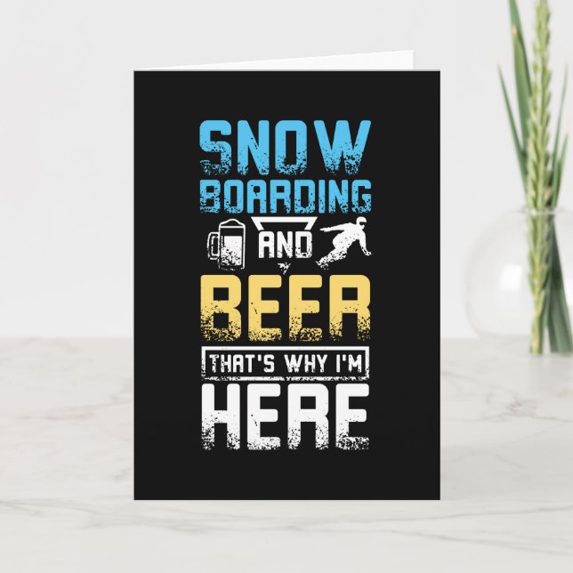 Snowboarding And Beer Card (Front)