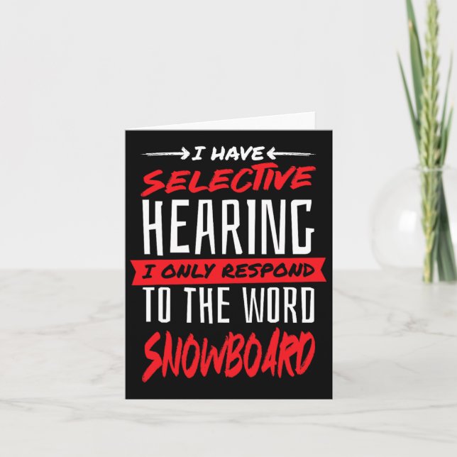 Snowboarding And Snowboarder  Card (Front)