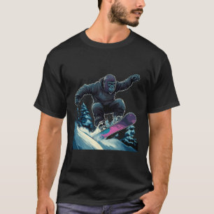 Snowboarding Animals- Gorilla On A Snowboard Snowb T-Shirt