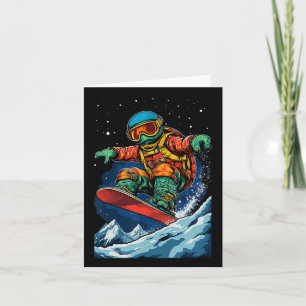 Snowboarding Animals- Turtle On A Snowboard Snowbo Card