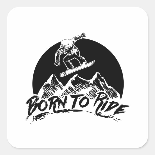 Snowboarding | Après-Ski Snowboard Mountains Gifts Square Sticker (Front)